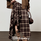 Long-Sleeve Top / Paid Long Skirt / Caramel Blouson  LLA0551