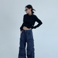 Pocket Design Wide Cargo Pants YLS0889