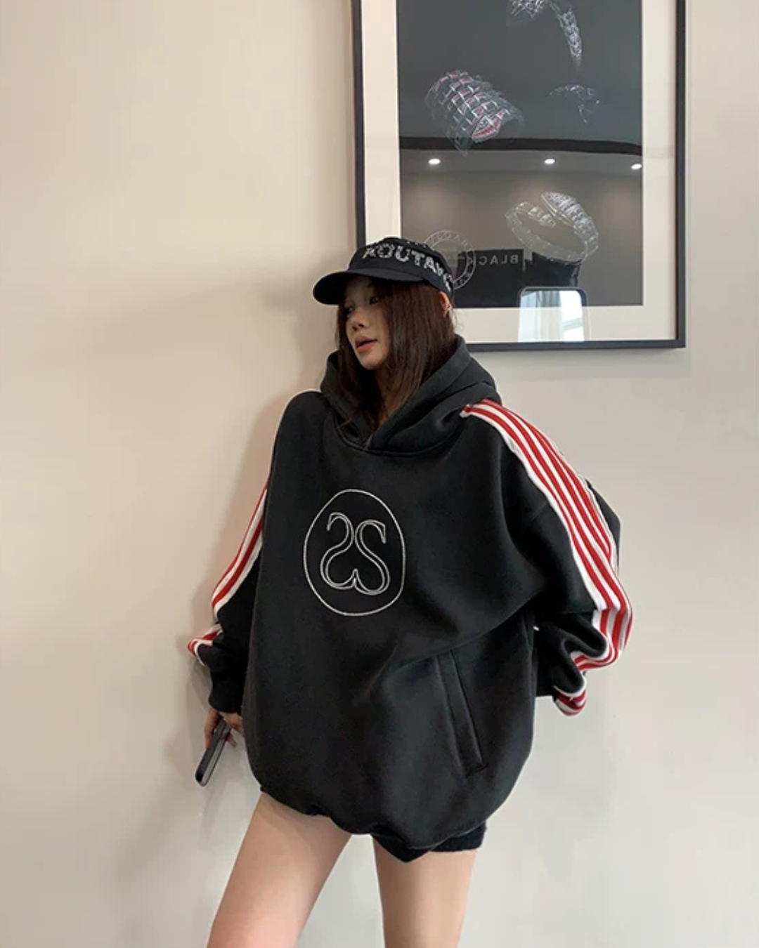 Three Stripes Sweat Hoodie YLS1068