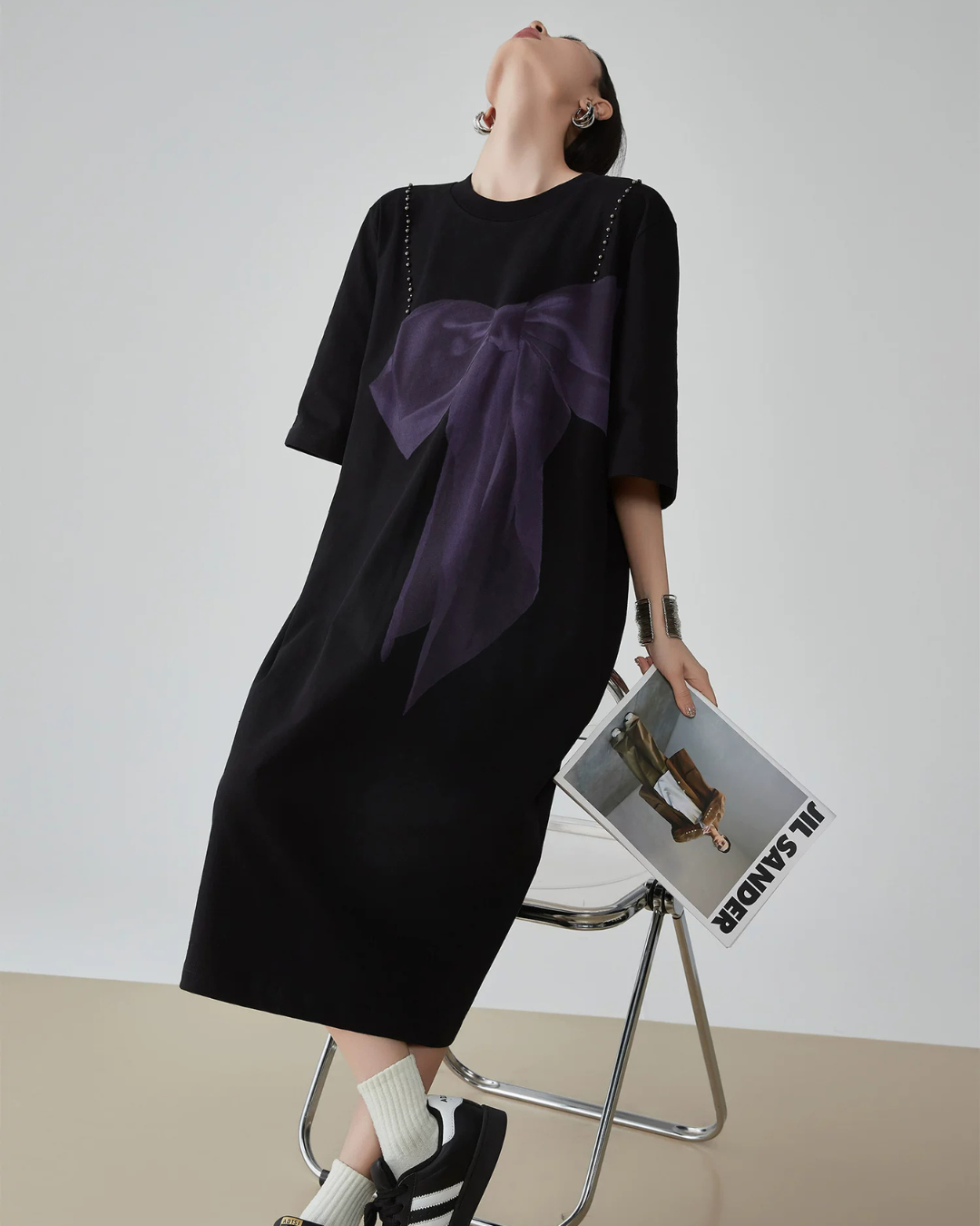 Big Ribbon T-Shirt Dress FER0142