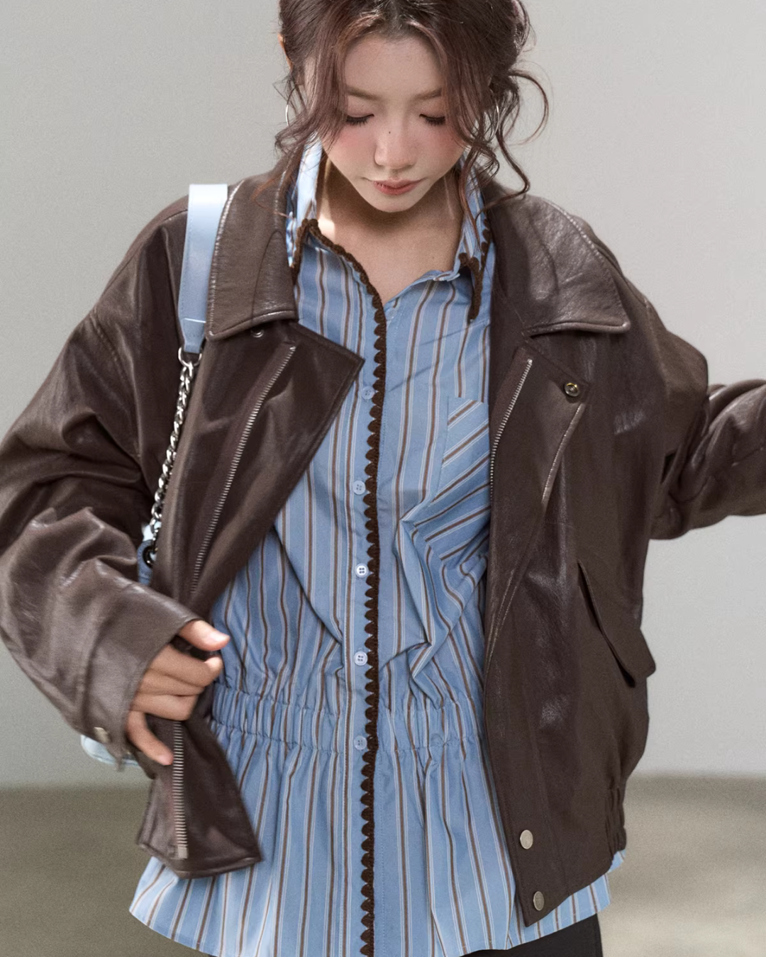 Blue Stripes Long-Sleeve Shirt WDB0015