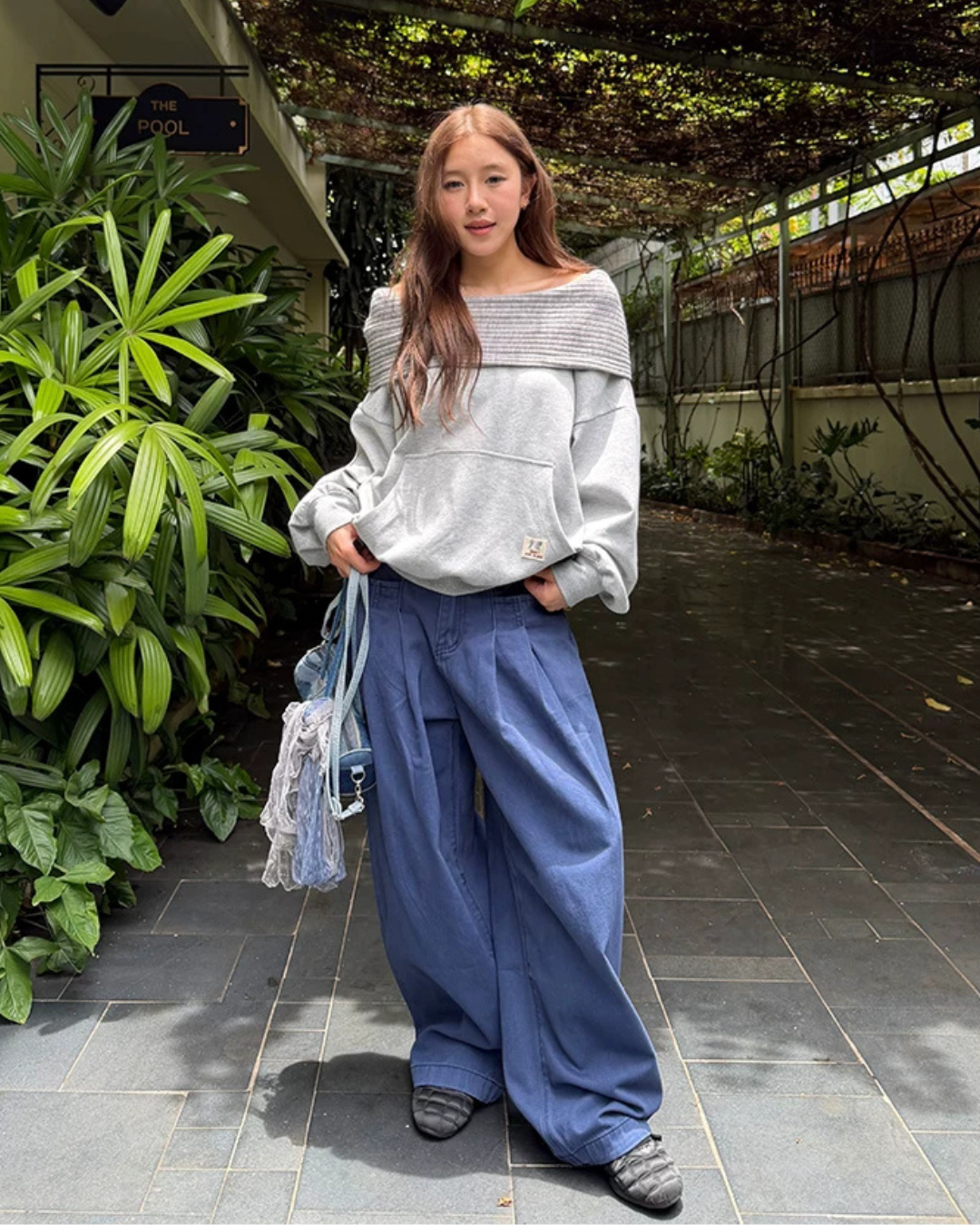 Off-Shoulder Sweatshirt Hoodie CYE0105