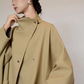 Khaki Plaid Patchwork Trench Coat  SUY0005