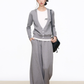 Two Piece Long Sleeve Top / Knit Wide Pants WEO0068