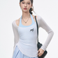 Blue Halter Top / White Tops / Striped Wide Pants WEO0051