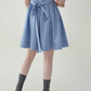 Blue Plaid Sleeveless Collar Dress AMU0031