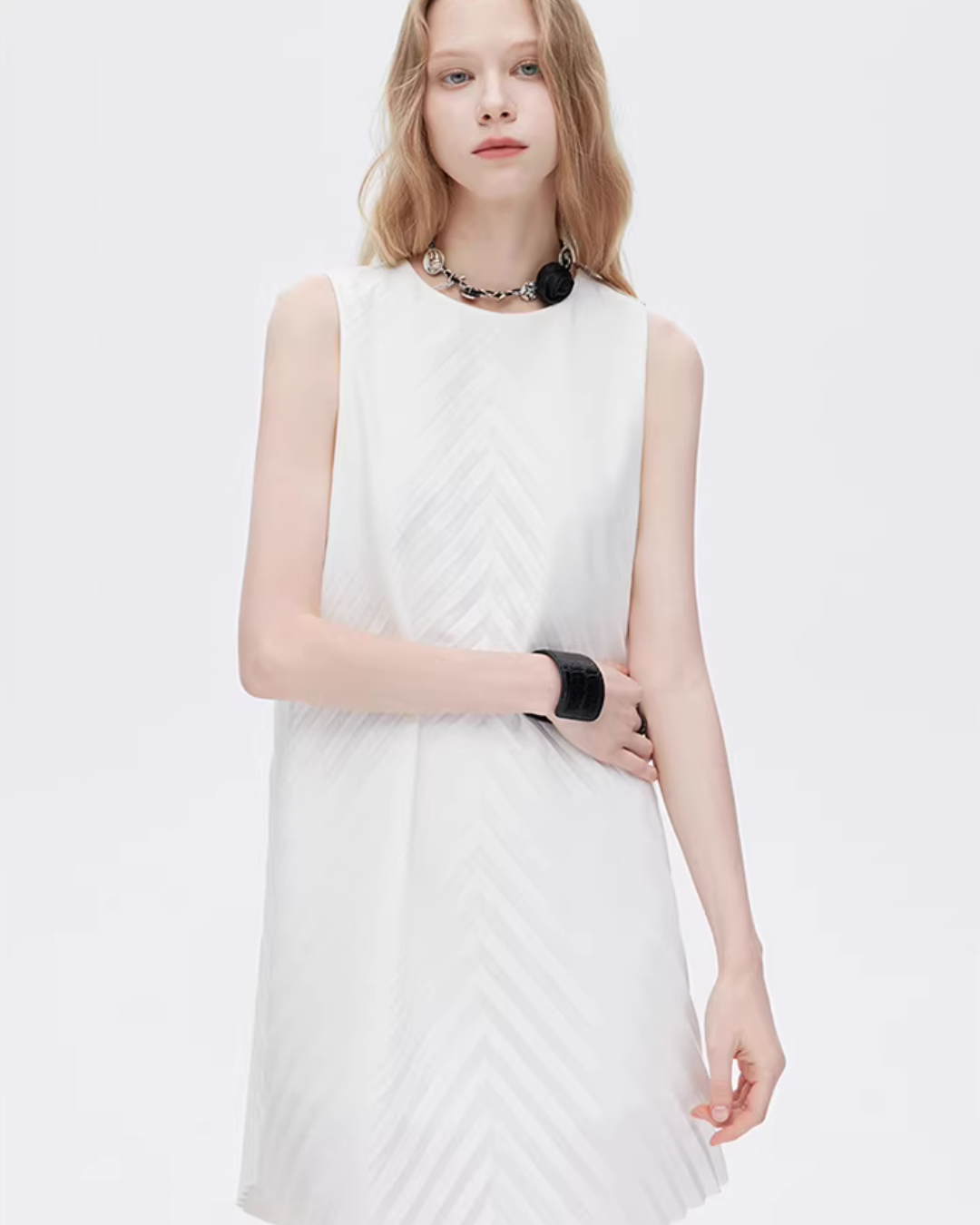 Bias Stitch Sleeveless Dress SHN0047