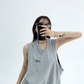 One-Point Logo Loose Tank Top YLS0206