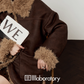 Faux Mouton Coat / Leopard Print Mini Skirt LLA0557