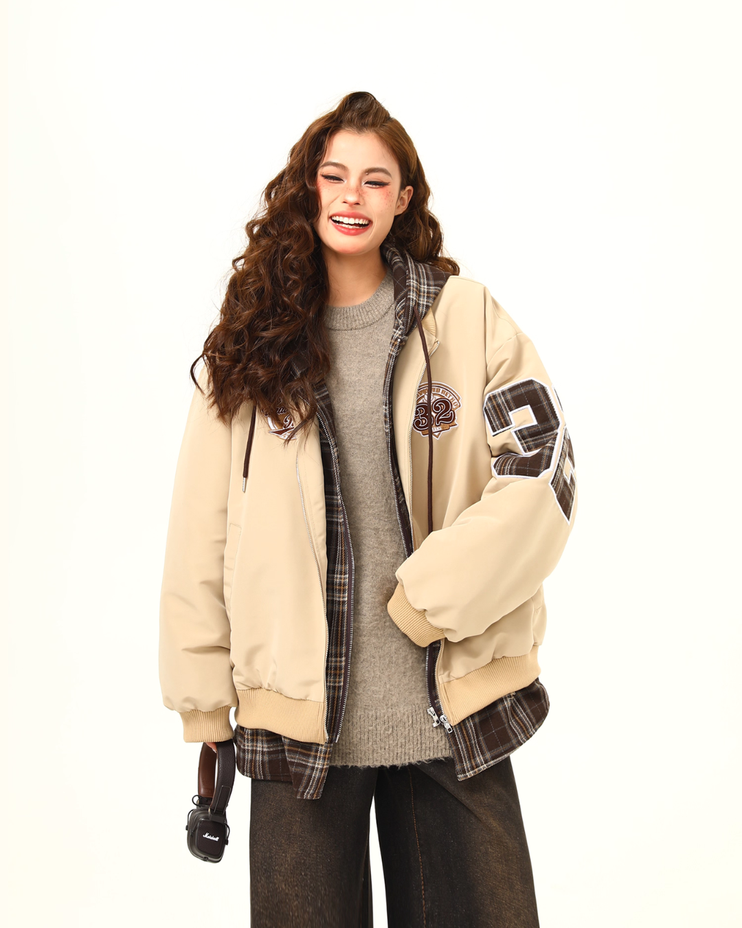 Layered Style Zip Up Hoodie WDZ0036