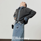 Denim Shirt Docking Knit LLA0561