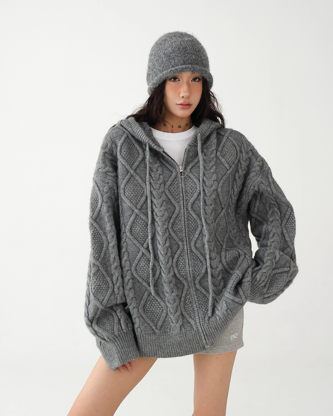 Cable Knit Hoodie ACS0280