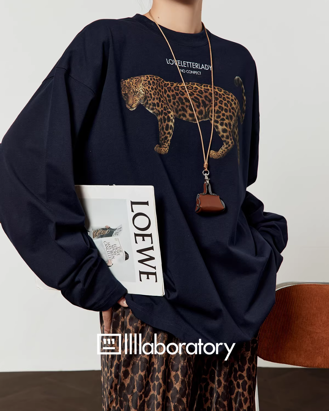 Leopard Print Long Sleeve / Leopard Print Wide Pants LLA0597