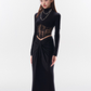Lace Spliced ​​Waist Long Sleeve Top HID0004