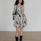 Round Neck Vintage Print Dress VAS0147