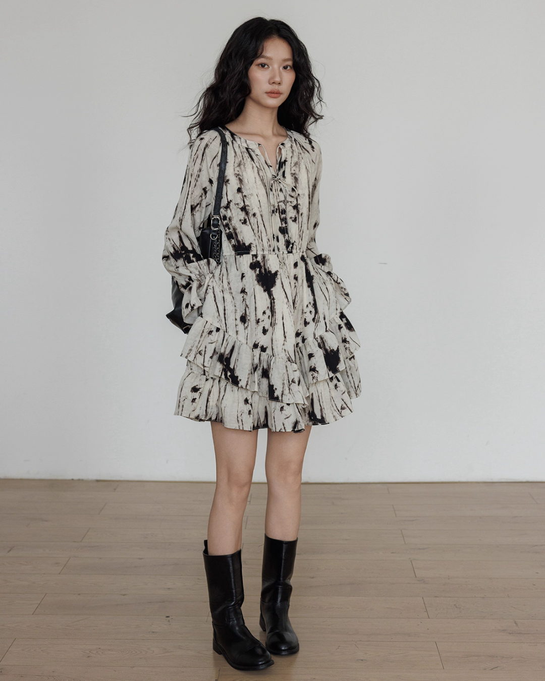 Round Neck Vintage Print Dress VAS0147