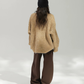 Stand Collar Ribbed Knit Cardigan ACS0392