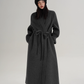 V-Neck Wool Long Coat SRS0387