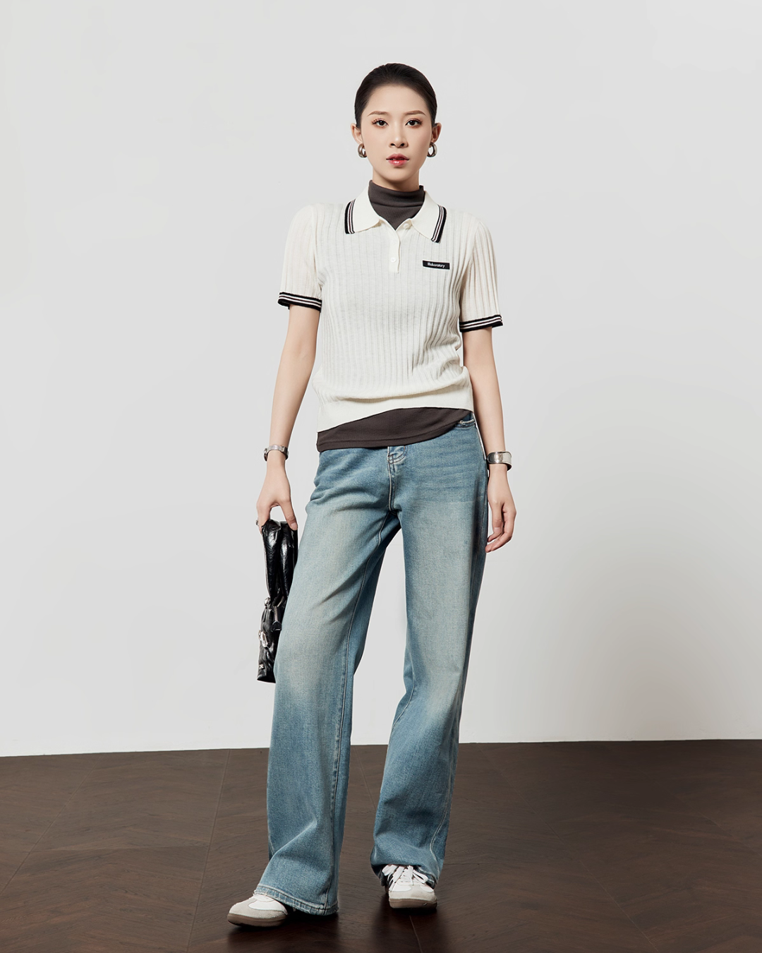 Polo Collar Knit Top LLA0489