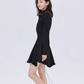 Fitted Long-Sleeve Shirt Mini Dress SHN0056