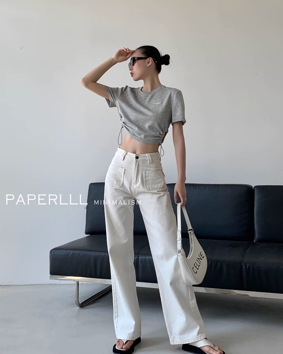 Drost Cropped Tops / High Waisted Wide Sweatpants PPR0004