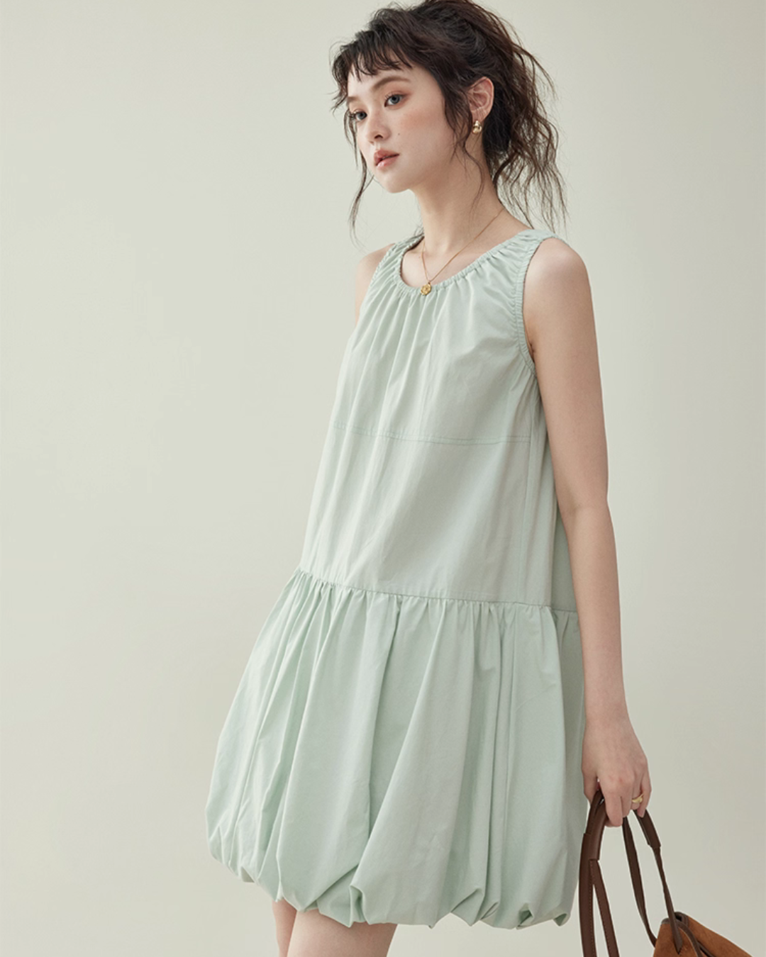 Balloon Sleeveless Dress AMU0039