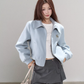 Casual Loose Short Jacket/Crew Neck Short-Sleeve T-Shirt WDB0028
