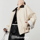 Beige Casual Short Jacket / Trapezoid Mini Skirt LLA0527