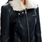 Fur Slim Leather Jacket APA0008