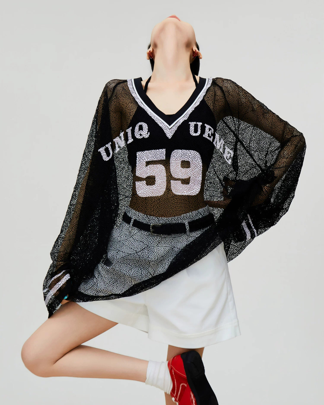 See-Through Mesh Pullover FER0253