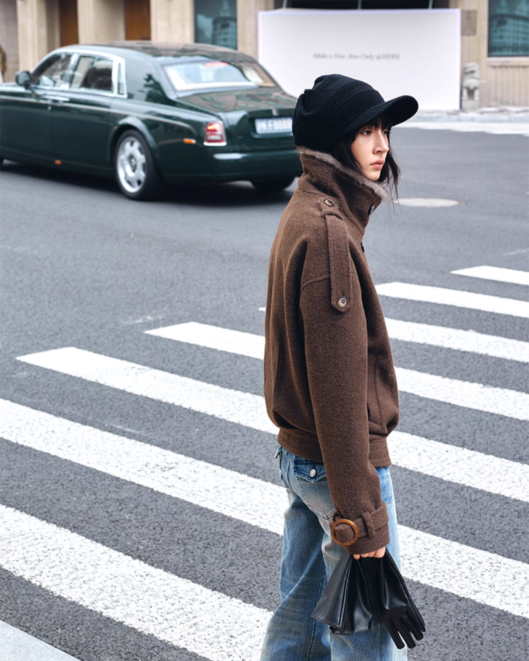 Stand Collar Short Jacket TRK0002