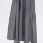 Twill Texture Switch Gather Dress SHN0043