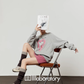 Horse Print Sweatshirt / Pink Mini Skirt LLA0639