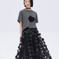 Butterfly Embroidery Short Sleeve T-Shirt SHN0012