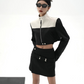 Bicolor High Waist Riders Jacket SRS0112