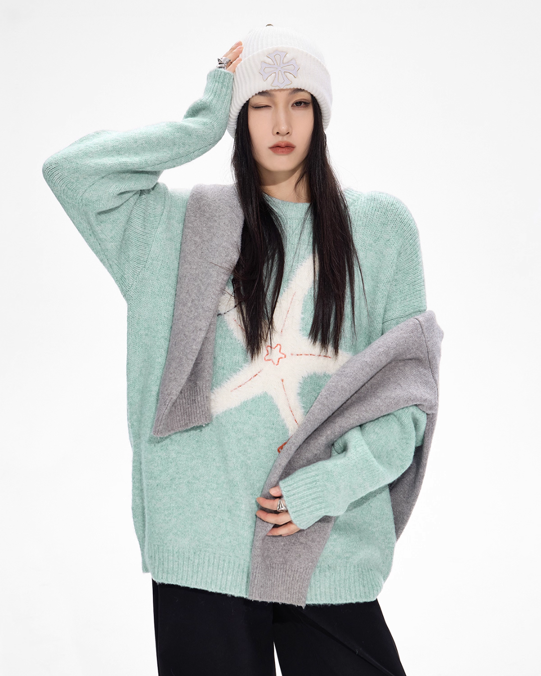Starfish Round Neck Knit ICM0102