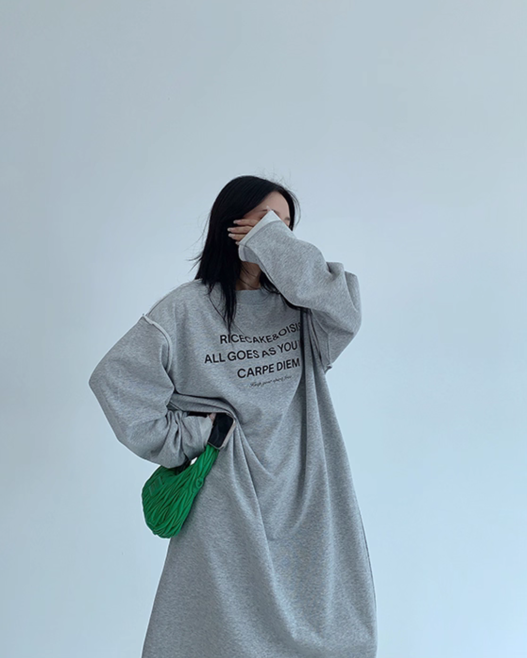 Logo Print Oversized Dress YLS0931