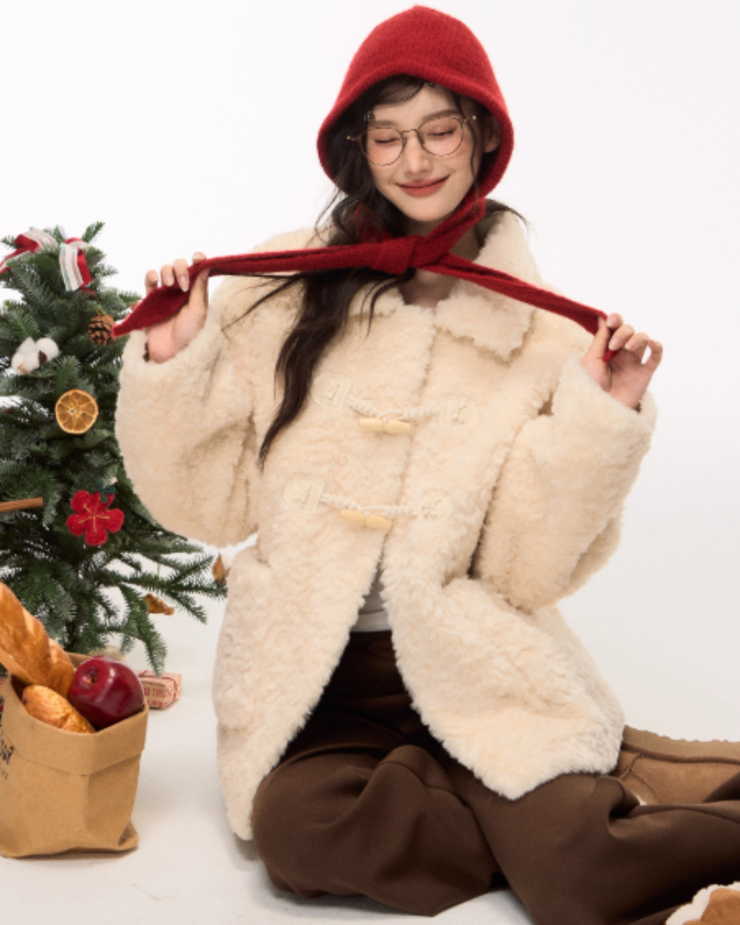 Toggle Fur Coat/Flare Pants ELS0014