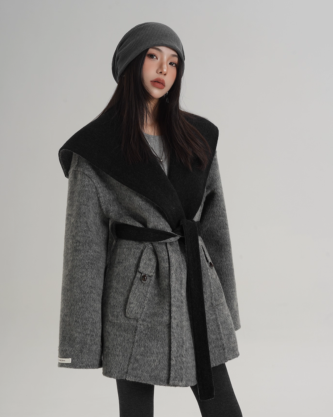 Drop Shoulder Mid Length Coat SRS0388