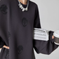 Black Rhinestone Sweatshirt Dress FER0068