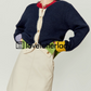 Round Neck Color Knit Cardigan LLA0402