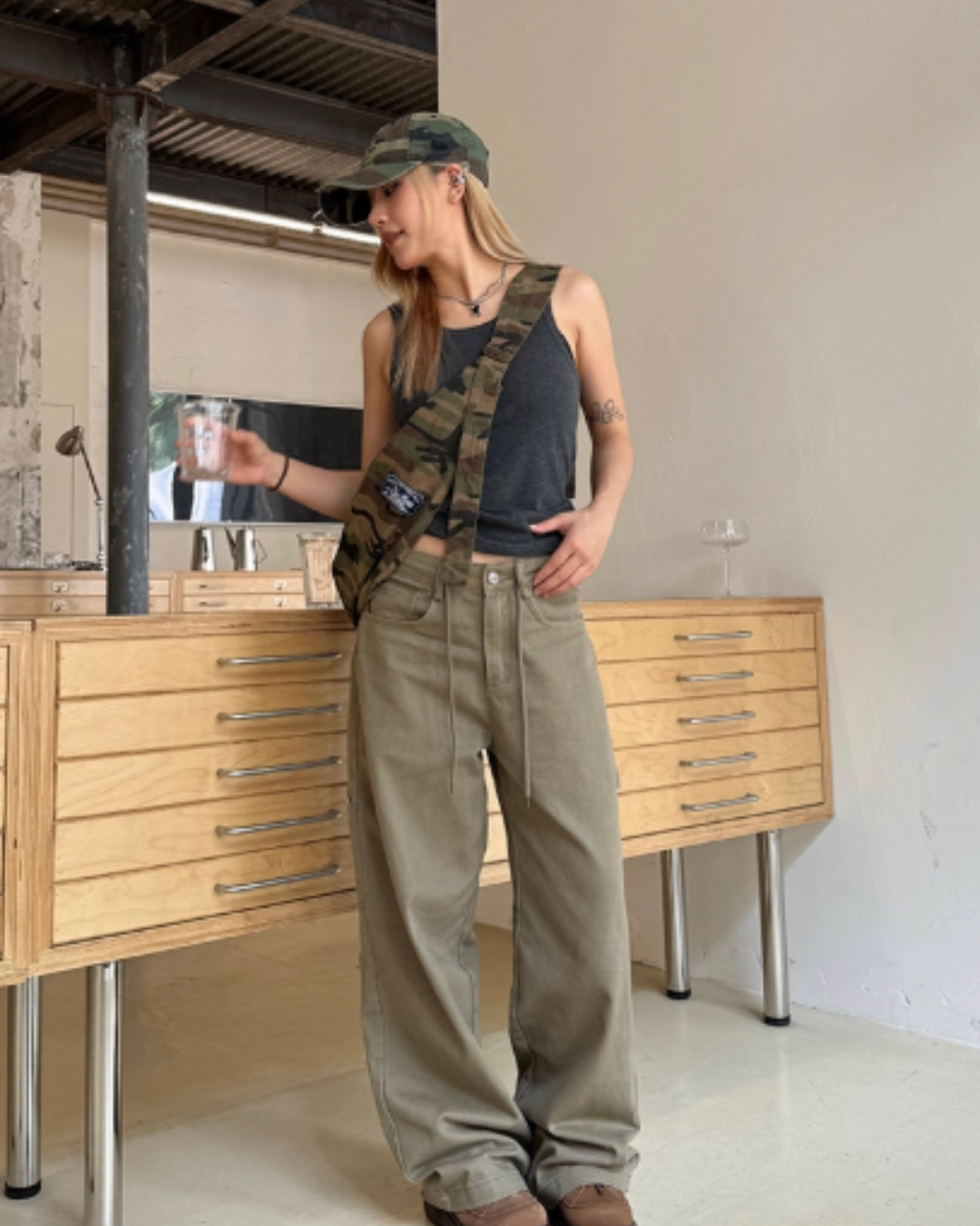 Stree Wide Cargo Pants CYE0074