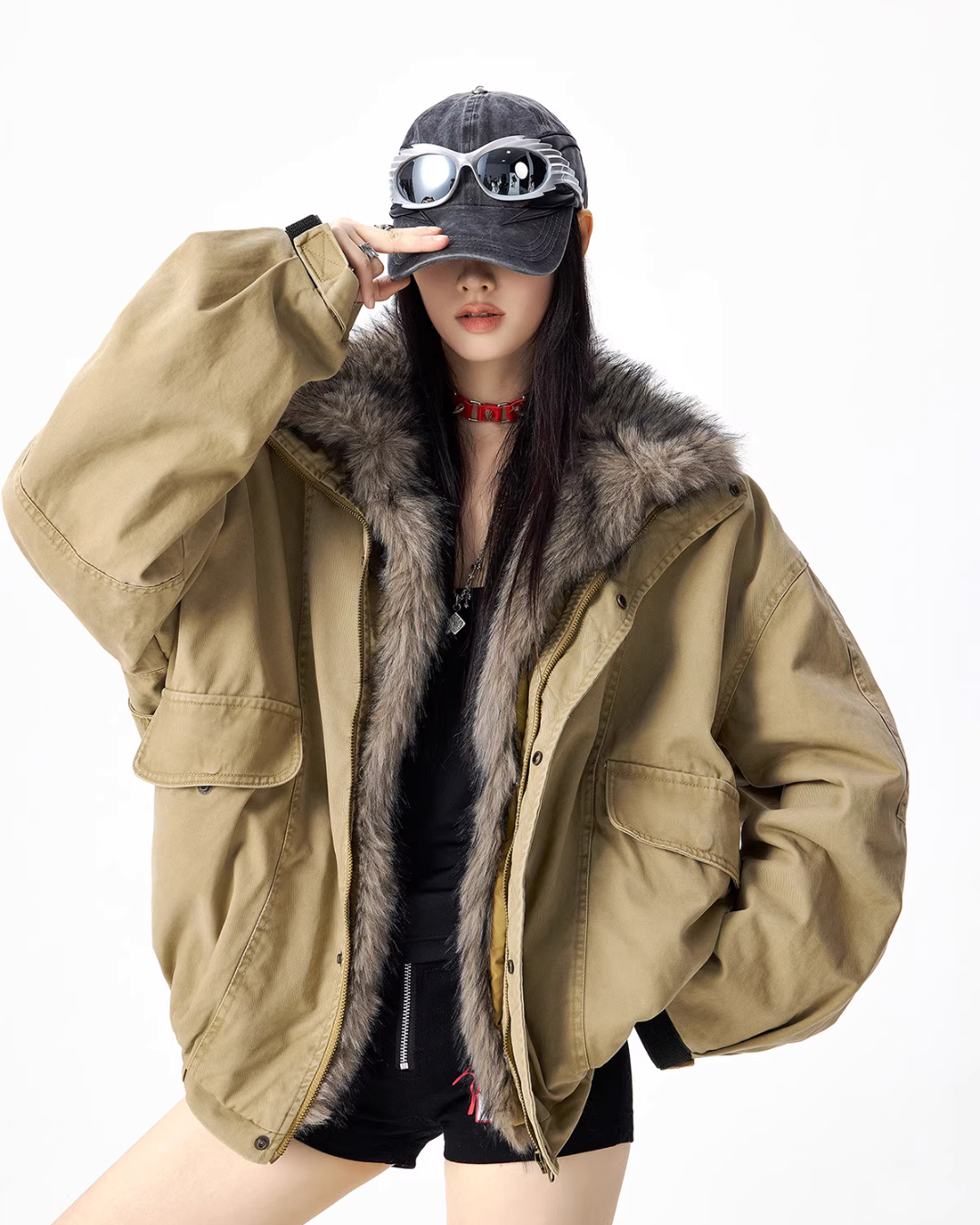 Vintage Fur Work Jacket ICM0112