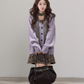 V-Neck Cable Knit Cardigan WDB0027