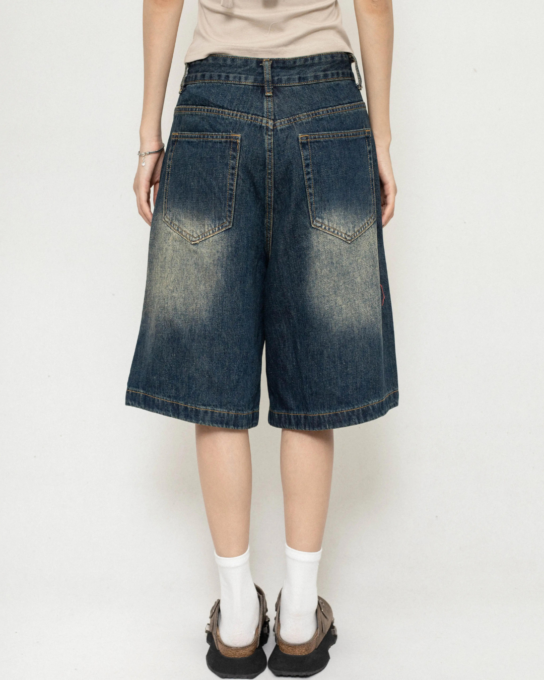 Damaged Wide Denim Pants ZRS0041