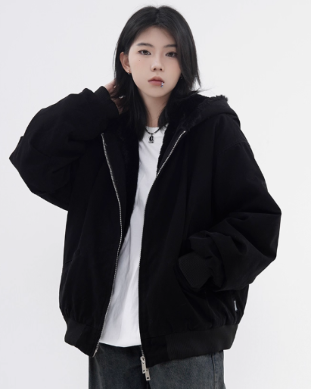 Fur Design Padded Blouson CYE0041