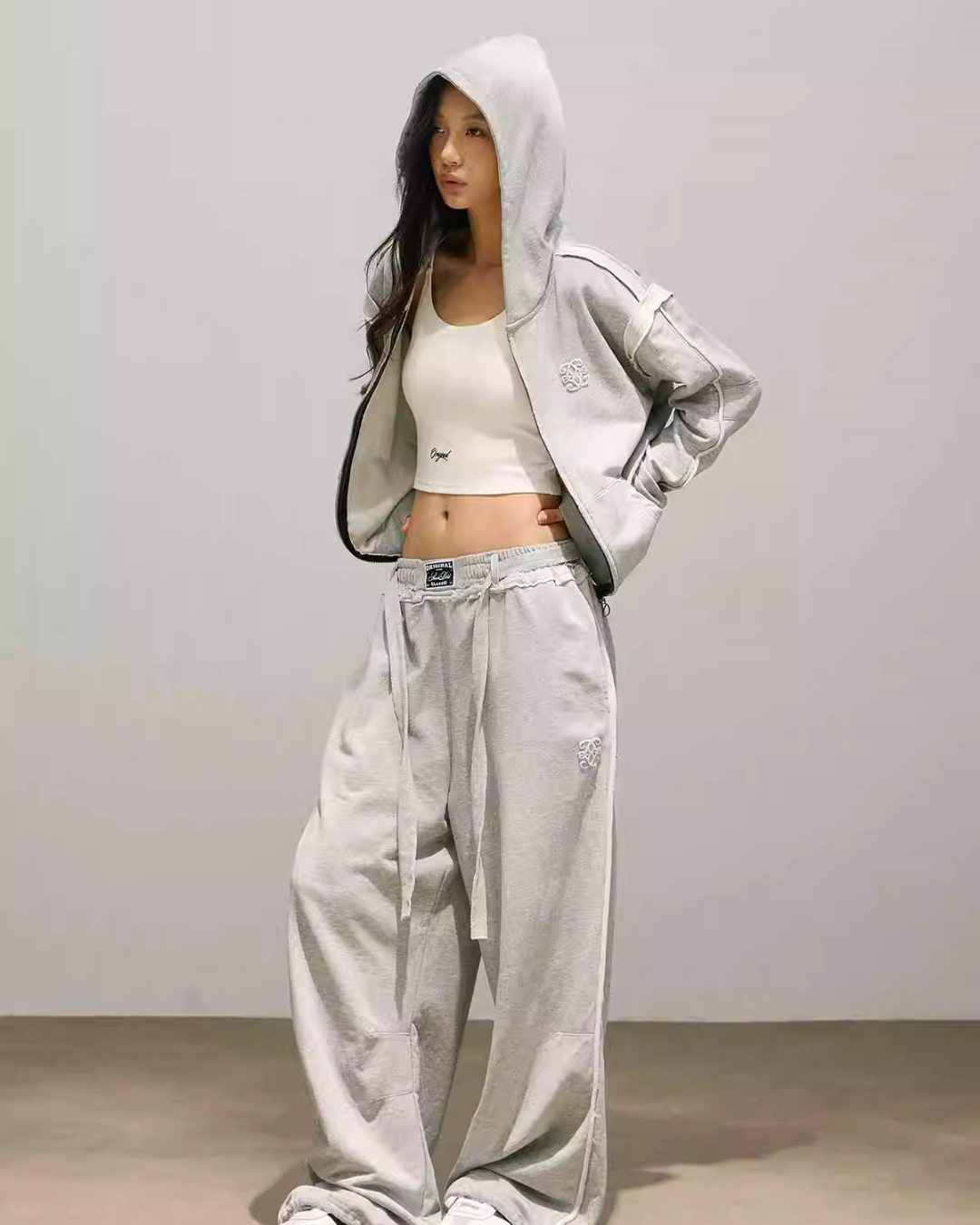 One Point Logo Zip Hoodie/Sweat Pants SMD0007