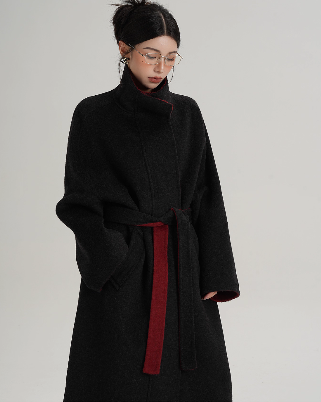 Stand Collar Long Coat SRS0382