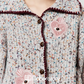 Mixed Color Knit Cardigan/Dark Purple Skirt LLA0580