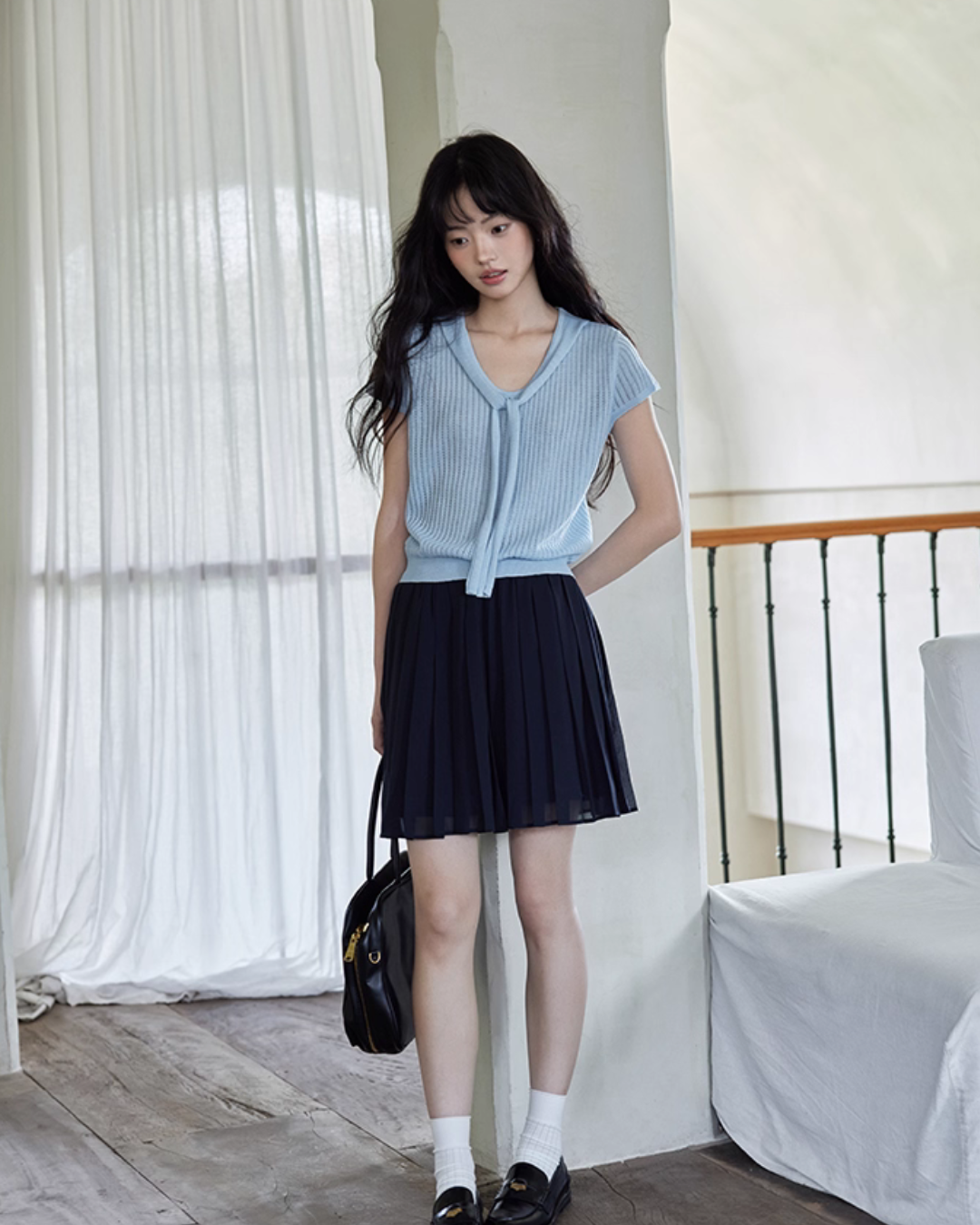 French Sleeve Knit Top SMS0027